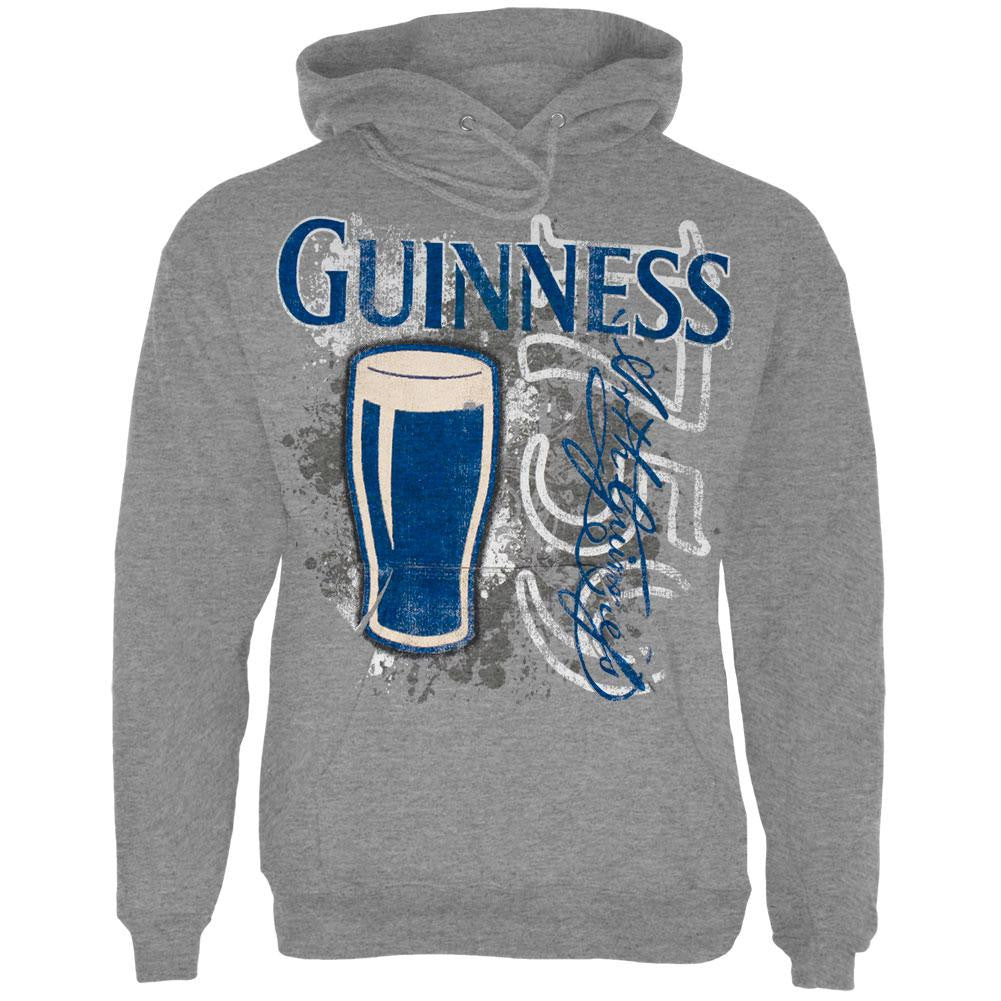 Guinness - Old School Splatter Pullover Hoodie Men's Hoodies Guinness 2XL Grey 