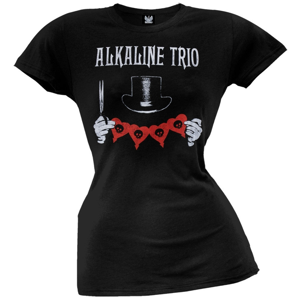 Alkaline Trio - Top Hat Juniors T-Shirt Juniors T-Shirts Alkaline Trio SM Black