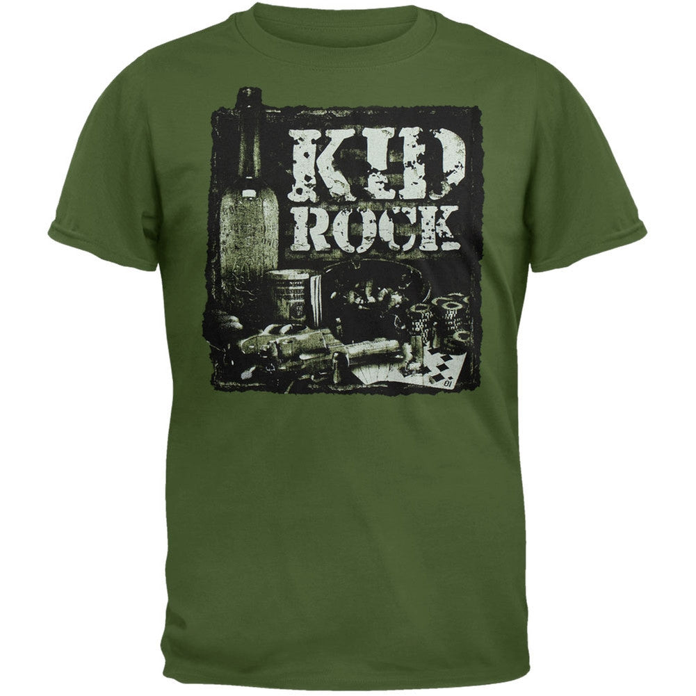 Kid Rock - Revolver T-Shirt Men's T-Shirts Kid Rock SM Dark Green 