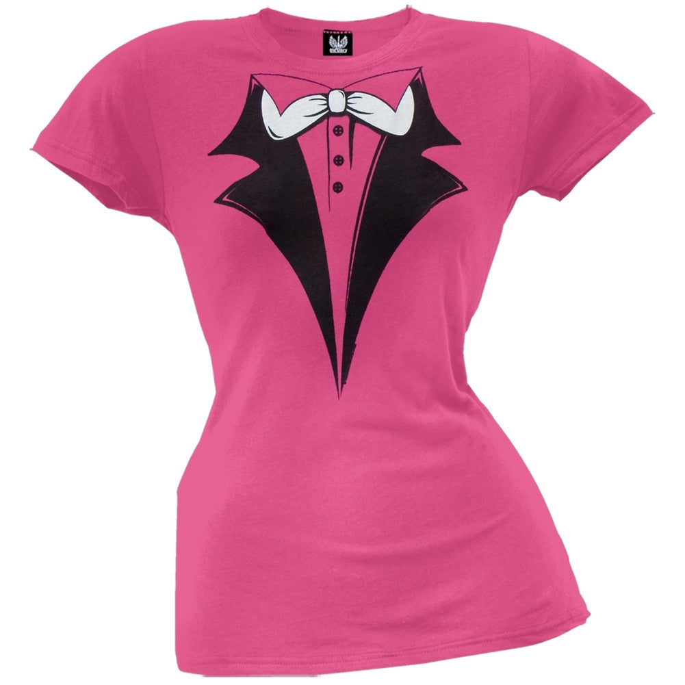 Halloween Ladies Tuxedo Juniors T-Shirt Juniors T-Shirts Old Glory   