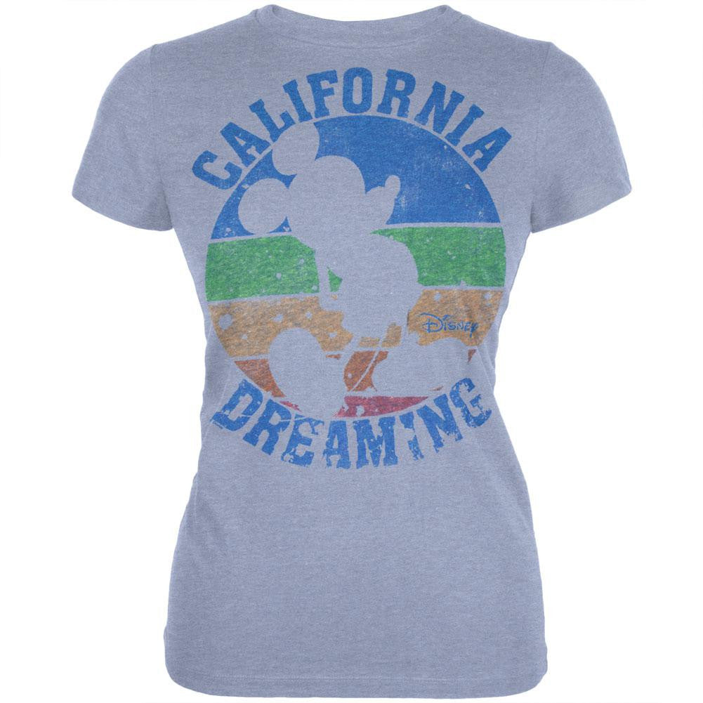 Mickey Mouse - California Dreaming Juniors T-Shirt Juniors T-Shirts Mickey Mouse LG Blue 