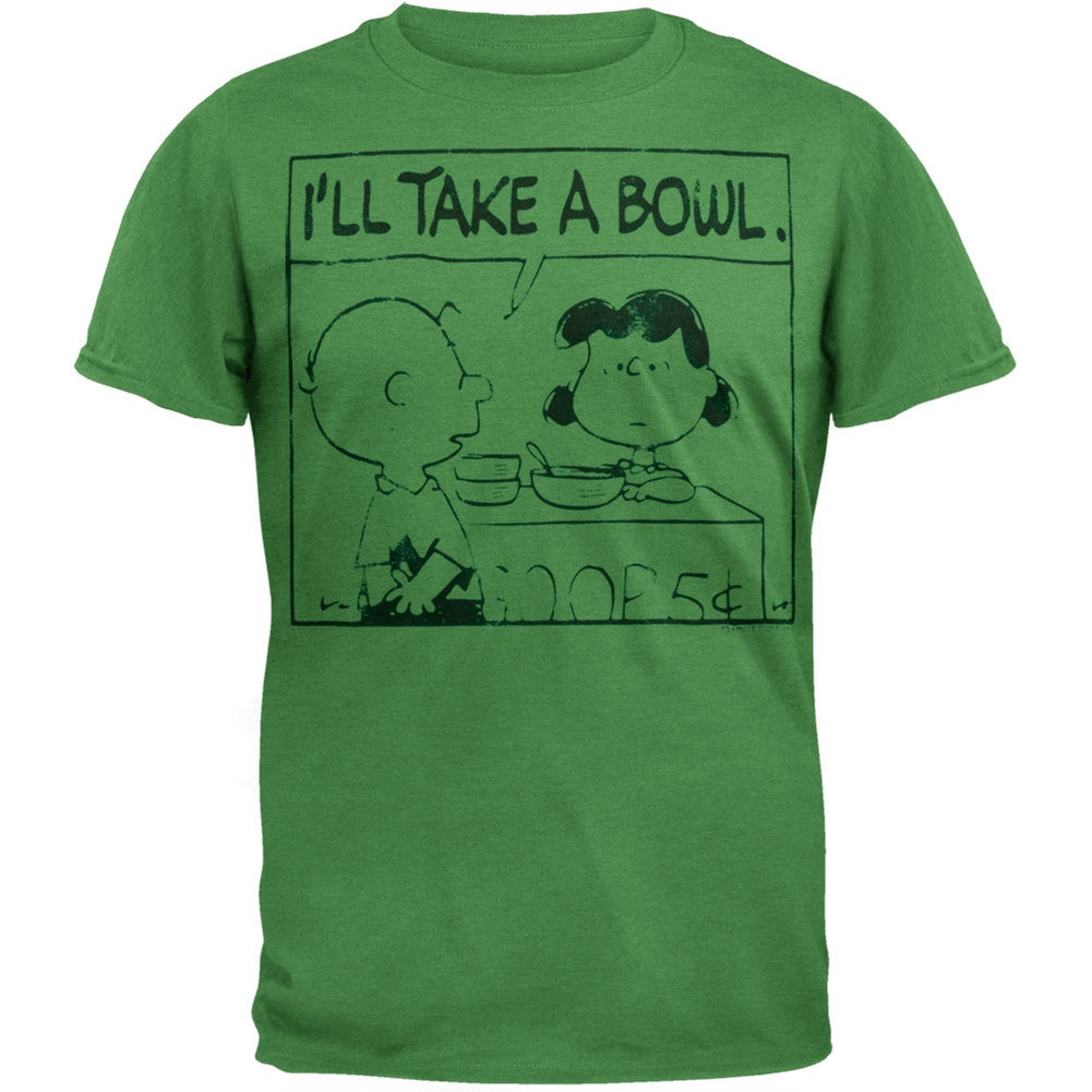 Peanuts - I'll Take A Bowl Soft T-Shirt Men's T-Shirts Peanuts   