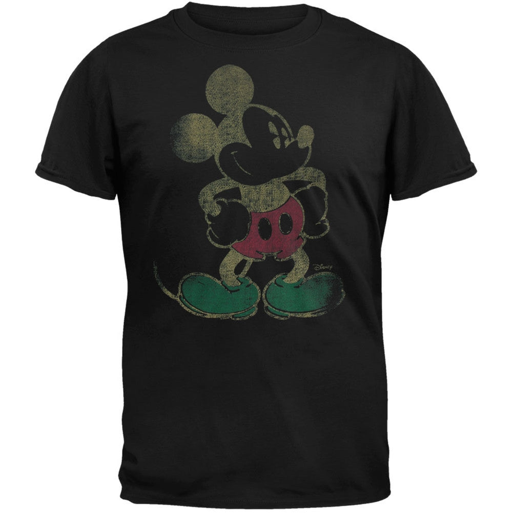 Mickey Mouse - Pastels Soft T-Shirt Men's T-Shirts Mickey Mouse SM Black 