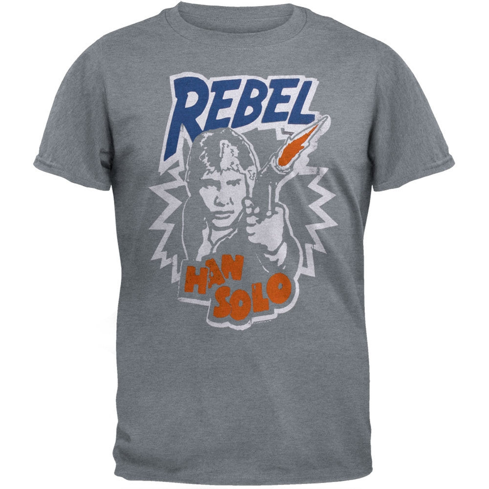 Star Wars - Rebel Soft T-Shirt Men's T-Shirts Star Wars SM Grey 