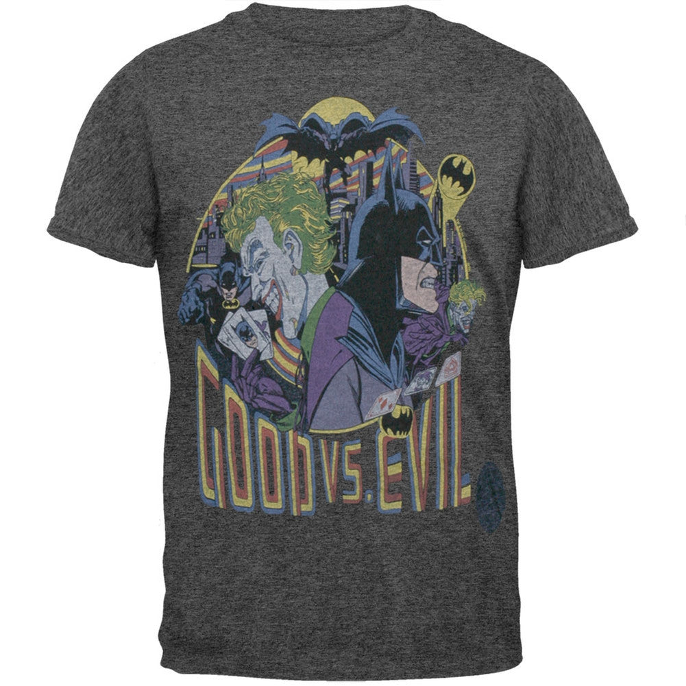 Batman - Good Vs. Evil Soft T-Shirt Men's T-Shirts Batman SM Grey 