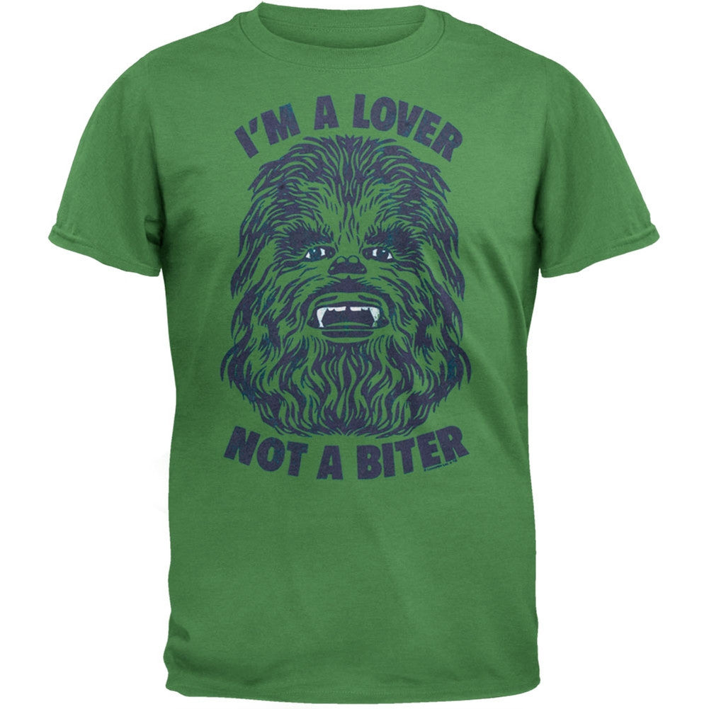 Star Wars - I'm A Lover Not A Biter Soft T-Shirt Men's T-Shirts Star Wars SM Dark Green 