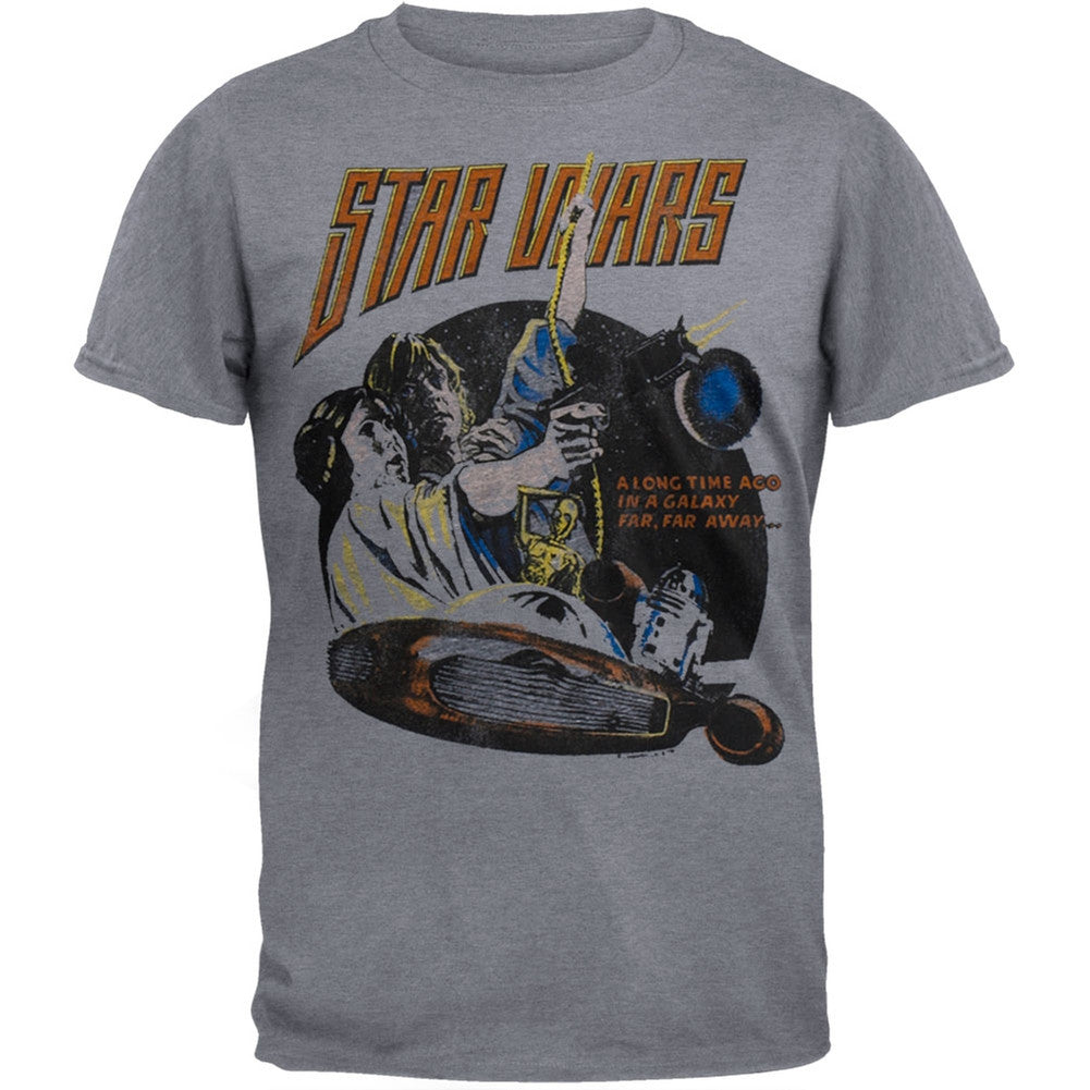 Star Wars - A Long Time Ago Soft T-Shirt Men's T-Shirts Star Wars SM Grey 