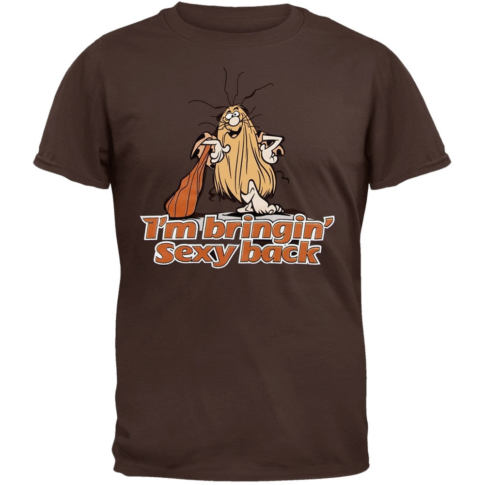 Captain Caveman - Sexy Back Chocolate Brown T-Shirt Men's T-Shirts Captain Caveman MD Brown 