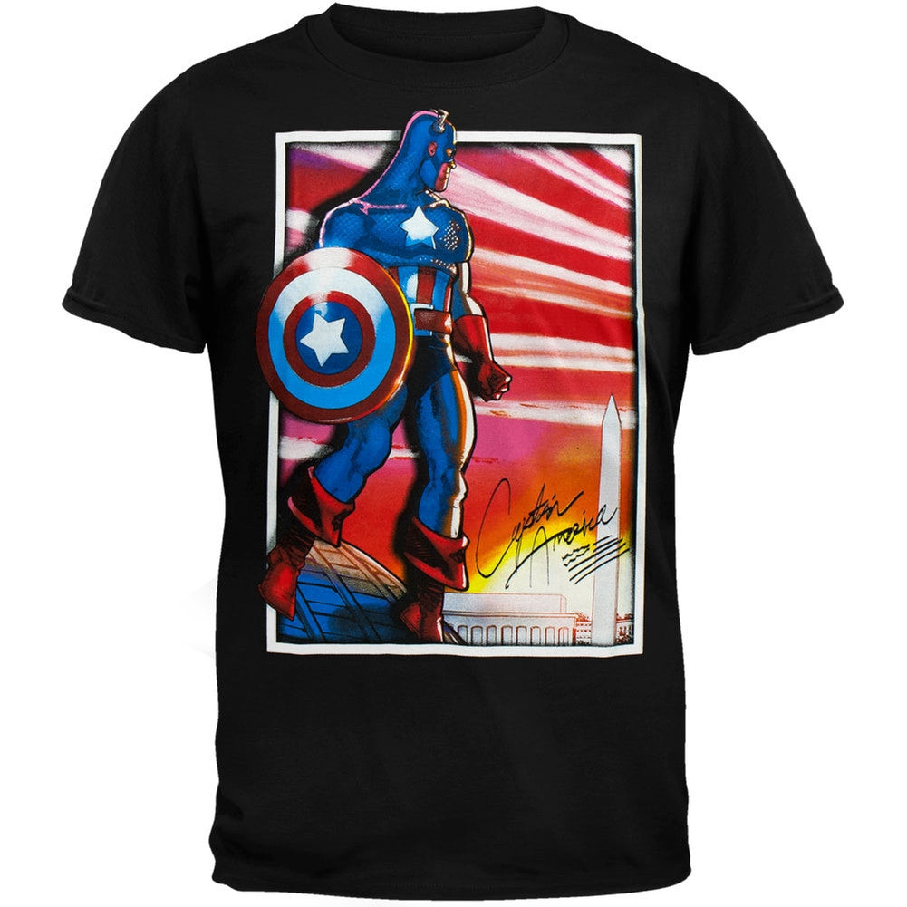 Captain America - Sincerely T-Shirt Men's T-Shirts Captain America   