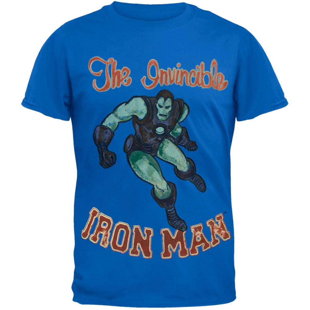 Iron Man - Arte De Iron Soft T-Shirt Men's T-Shirts Iron Man 2XL Blue