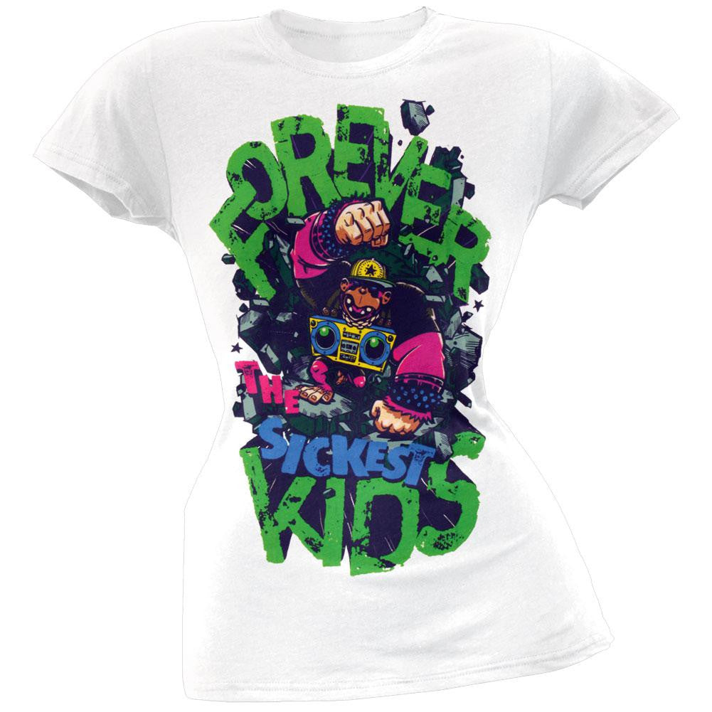 Forever The Sickest Kids - Kong Juniors T-Shirt Juniors T-Shirts Forever the Sickest Kids SM White 