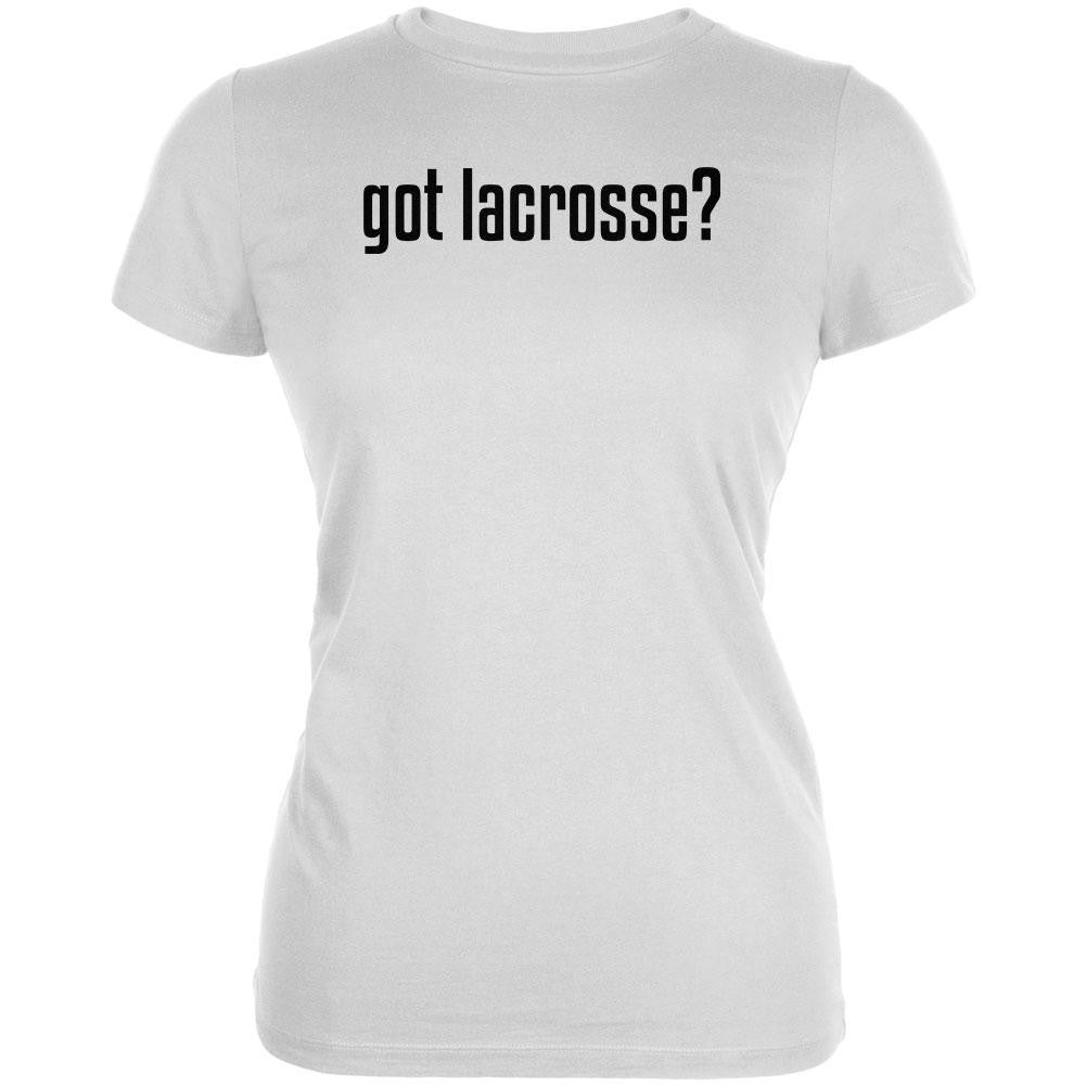 Got Lacrosse? Juniors T-Shirt Juniors T-Shirts Old Glory LG White 