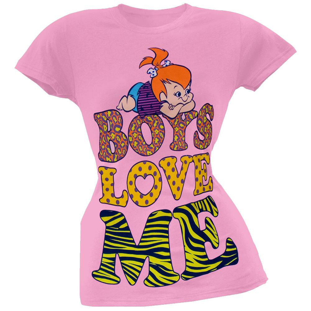 Flintstones - Pebbles Juniors T-Shirt Juniors T-Shirts Flintstones LG Pink 