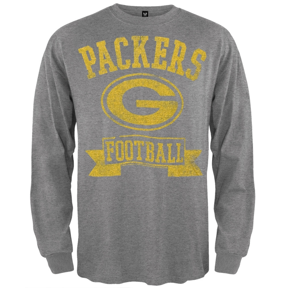 Green Bay Packers - Vintage Logo Long Sleeve T-Shirt Men's Long Sleeves Green Bay Packers MD Grey 