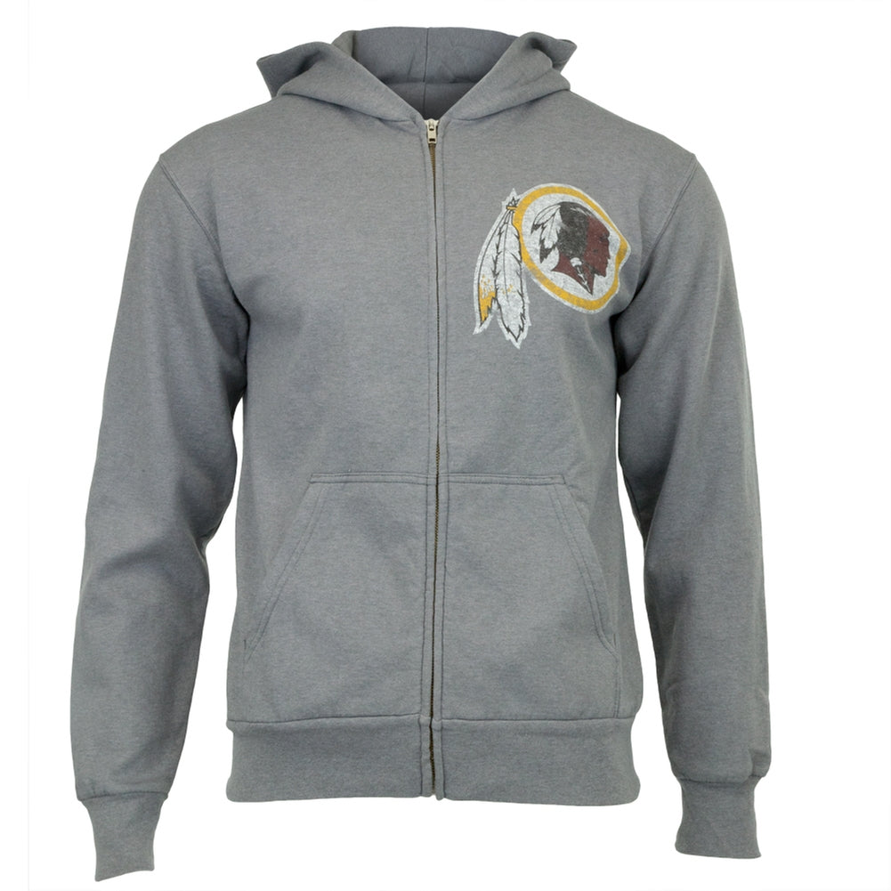 Washington Redskins - Vintage Logo Overdye Zip Hoodie Men's Hoodies Washington Redskins MD Grey 