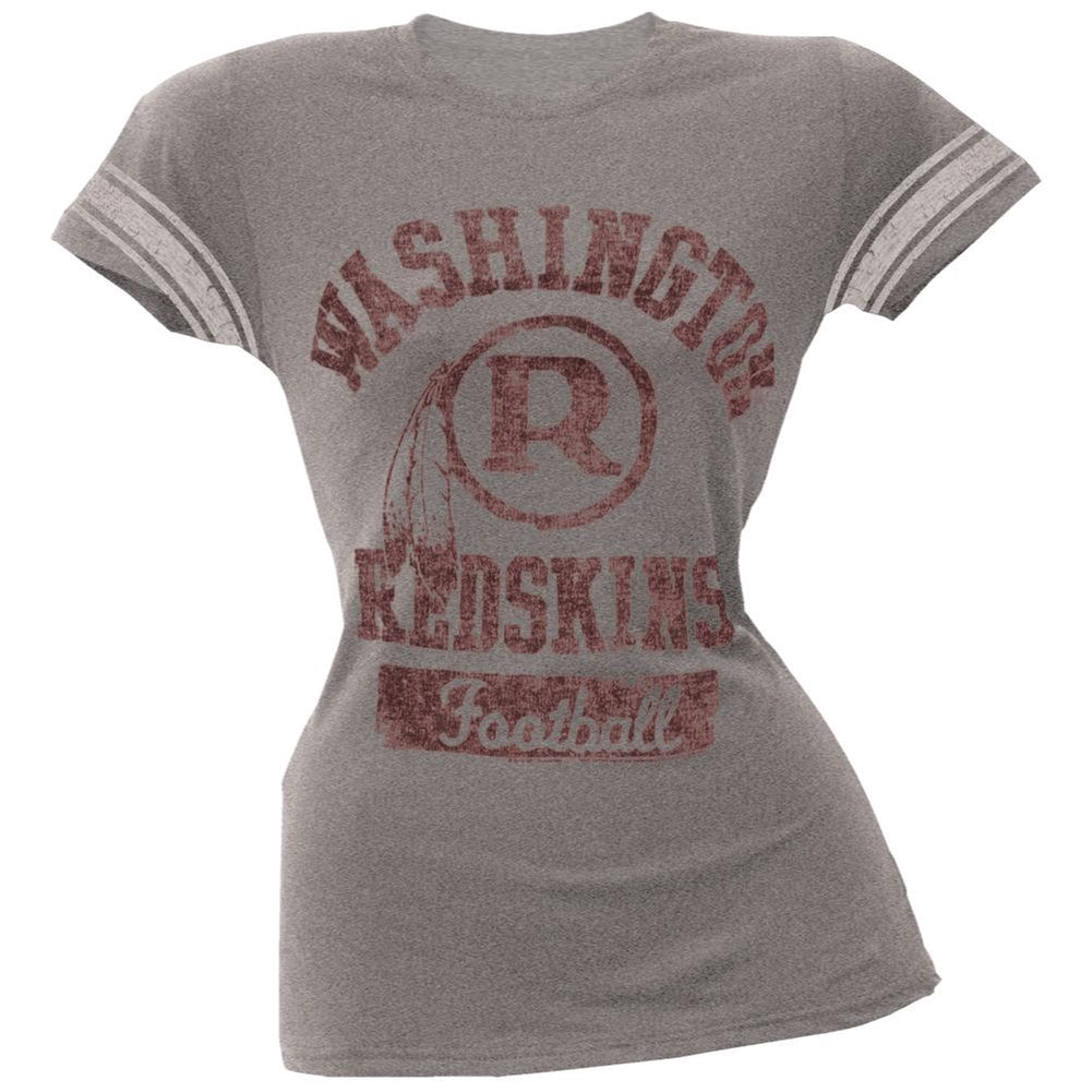 Washington Redskins - Vintage Logo Juniors Varsity T-Shirt Juniors T-Shirts Washington Redskins MD Grey 