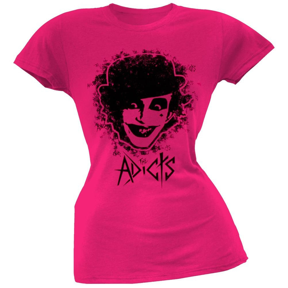 Adicts - Outline Juniors T-Shirt Juniors T-Shirts The Adicts XL Pink 