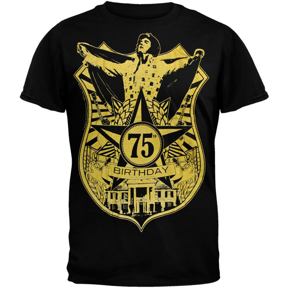 Elvis Presley - 75th Birthday Star Subway T-Shirt Men's T-Shirts Elvis Presley 2XL Black 