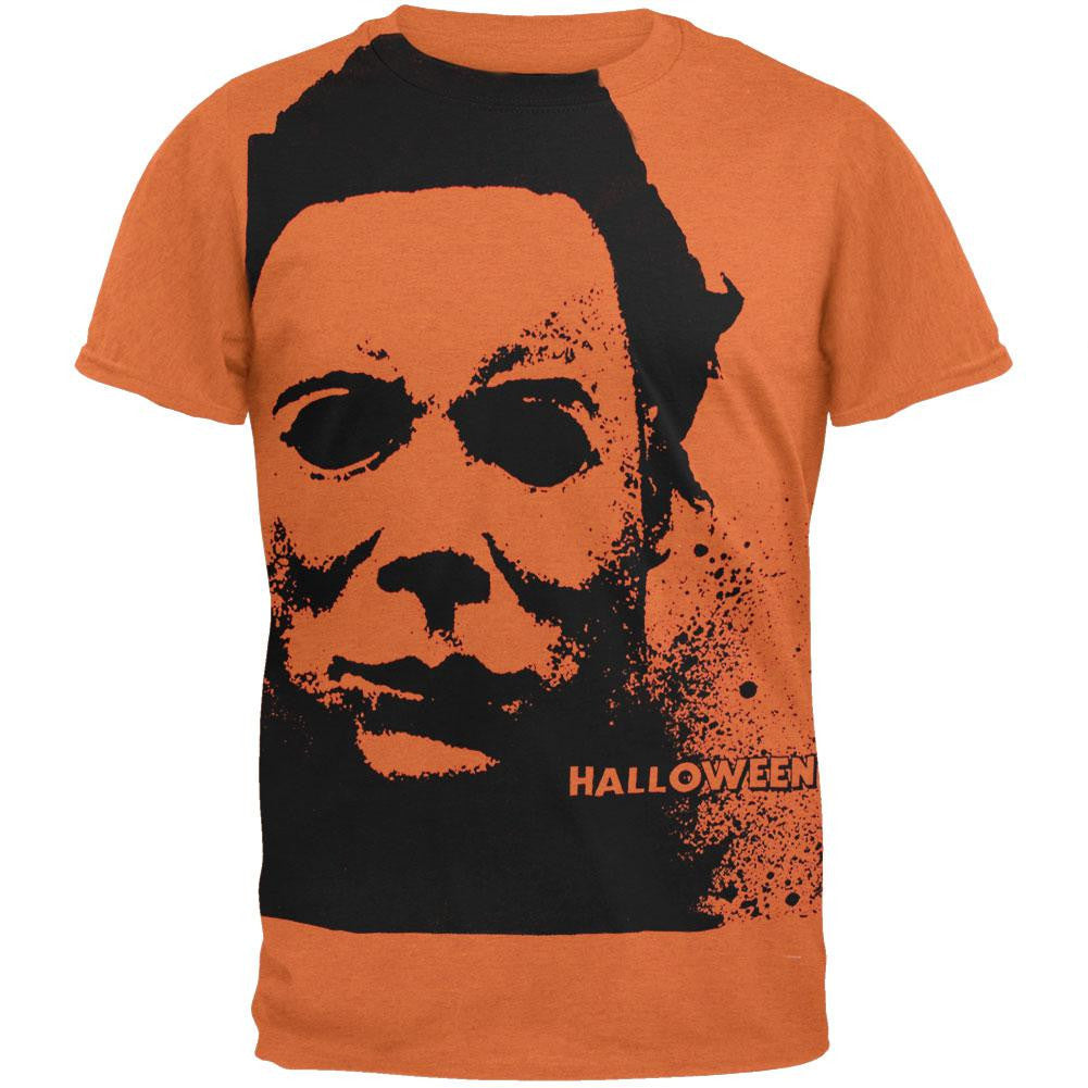 Halloween - Splatter Mask Subway T-Shirt Men's T-Shirts Halloween SM Orange 