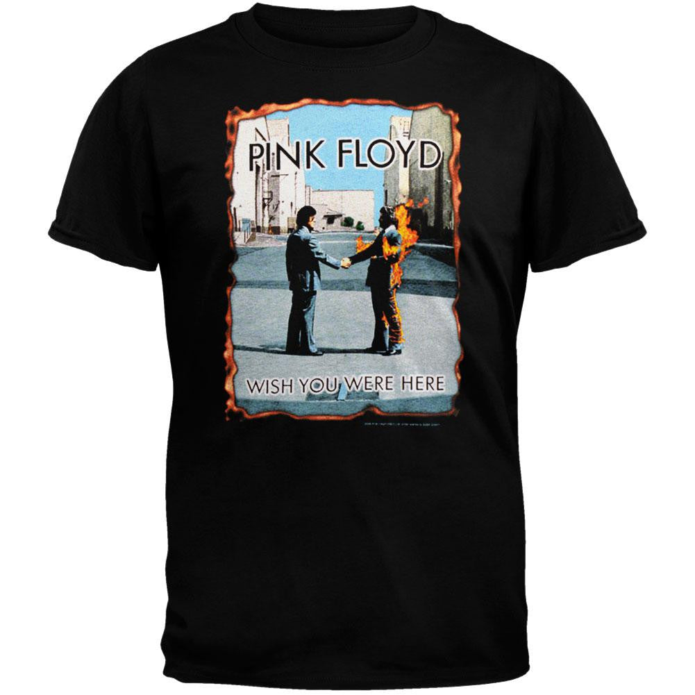 Pink Floyd - Wish You Were Here Burnt T-Shirt Men's T-Shirts Pink Floyd SM Black 