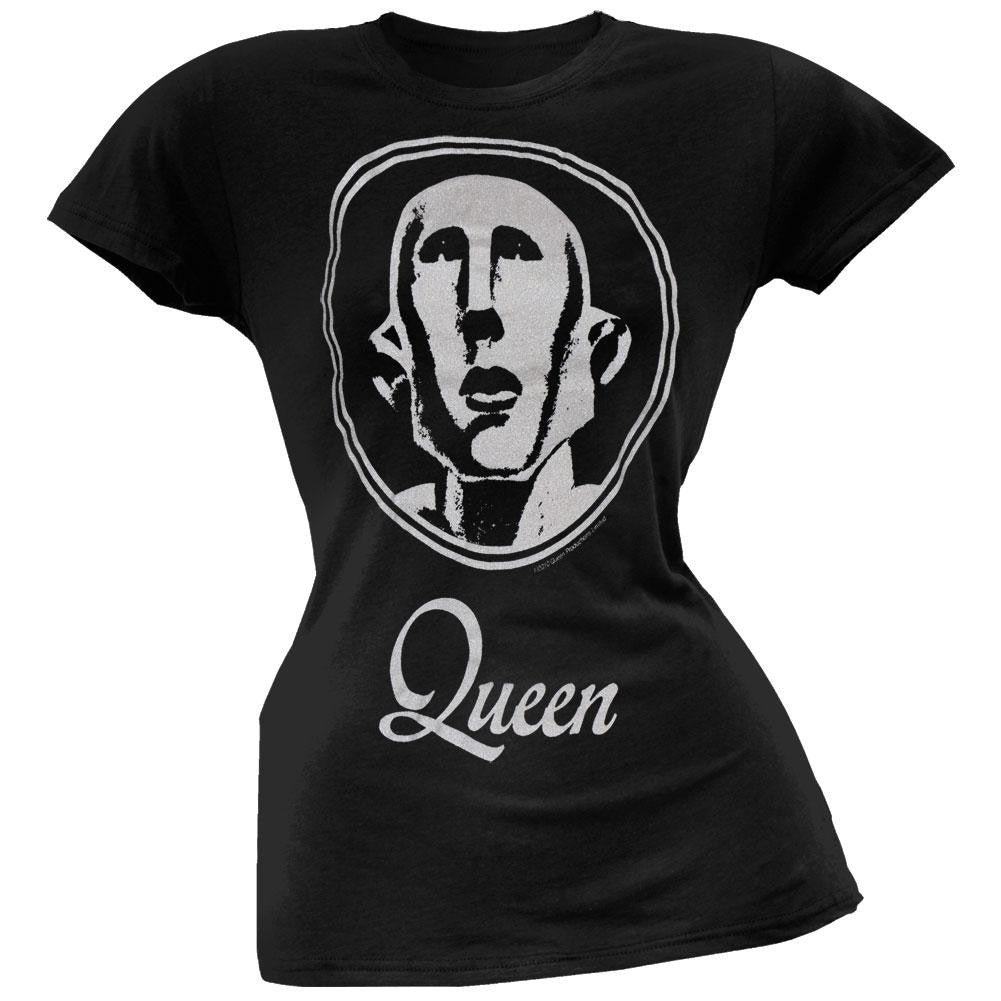 Queen - News Portrait Juniors T-Shirt Juniors T-Shirts Queen SM Black