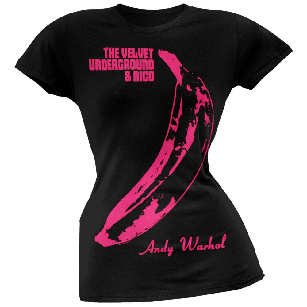 Velvet Underground - Pink Banana Juniors Subway T-Shirt Juniors T-Shirts Velvet Underground LG Black 