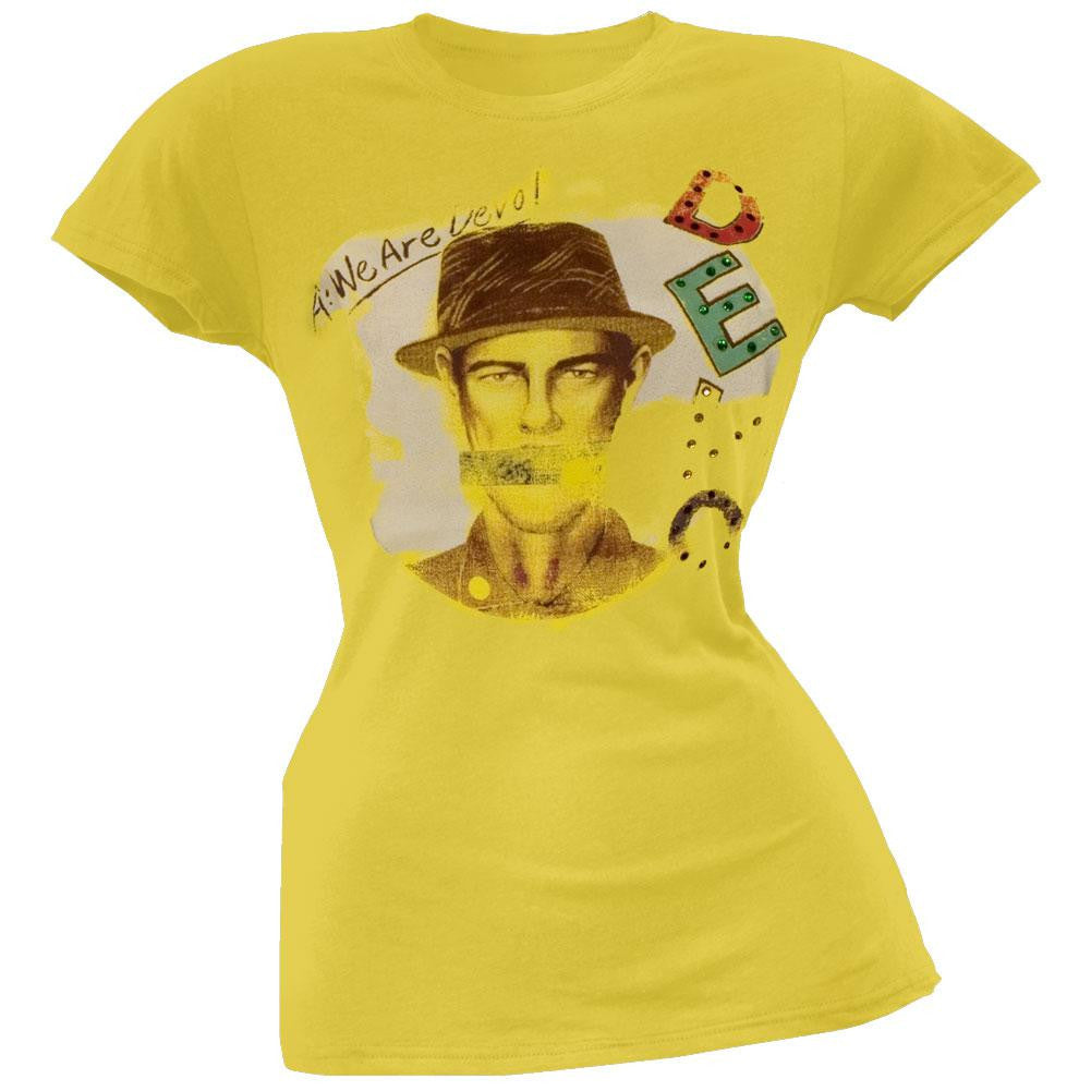 Devo - We Are Devo Juniors T-Shirt Juniors T-Shirts Devo XS Yellow 