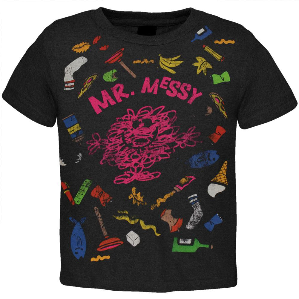 Mr. Men - Mr. Messy Toddler T-Shirt Toddler T-Shirts Mr. Men & Little Miss 2T Black 