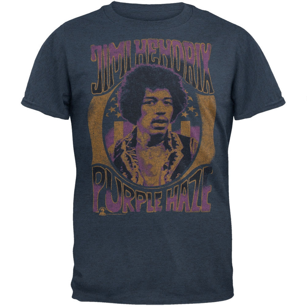 Jimi Hendrix - Purple Haze Soft T-Shirt Men's T-Shirts Jimi Hendrix SM Grey 
