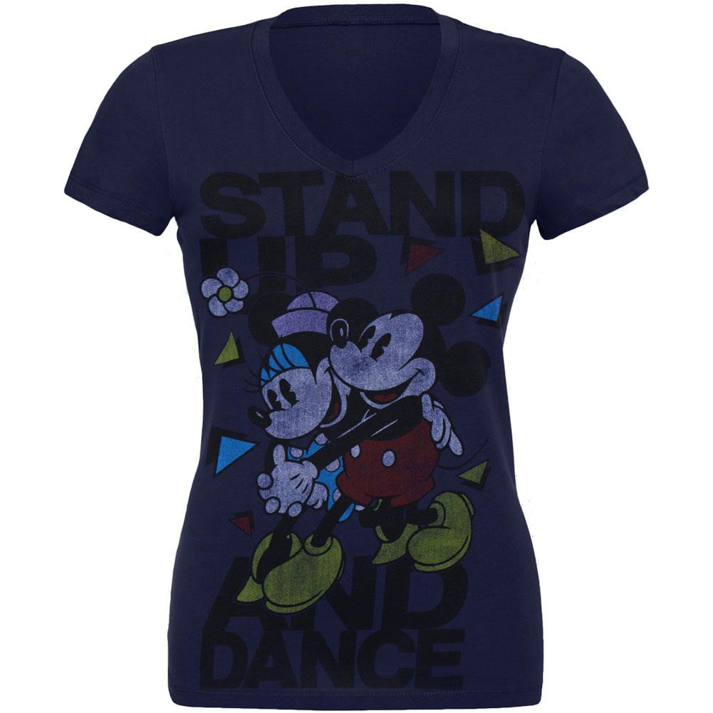 Mickey Mouse - Dance Dance Juniors T-Shirt Juniors T-Shirts Mickey Mouse LG Blue 