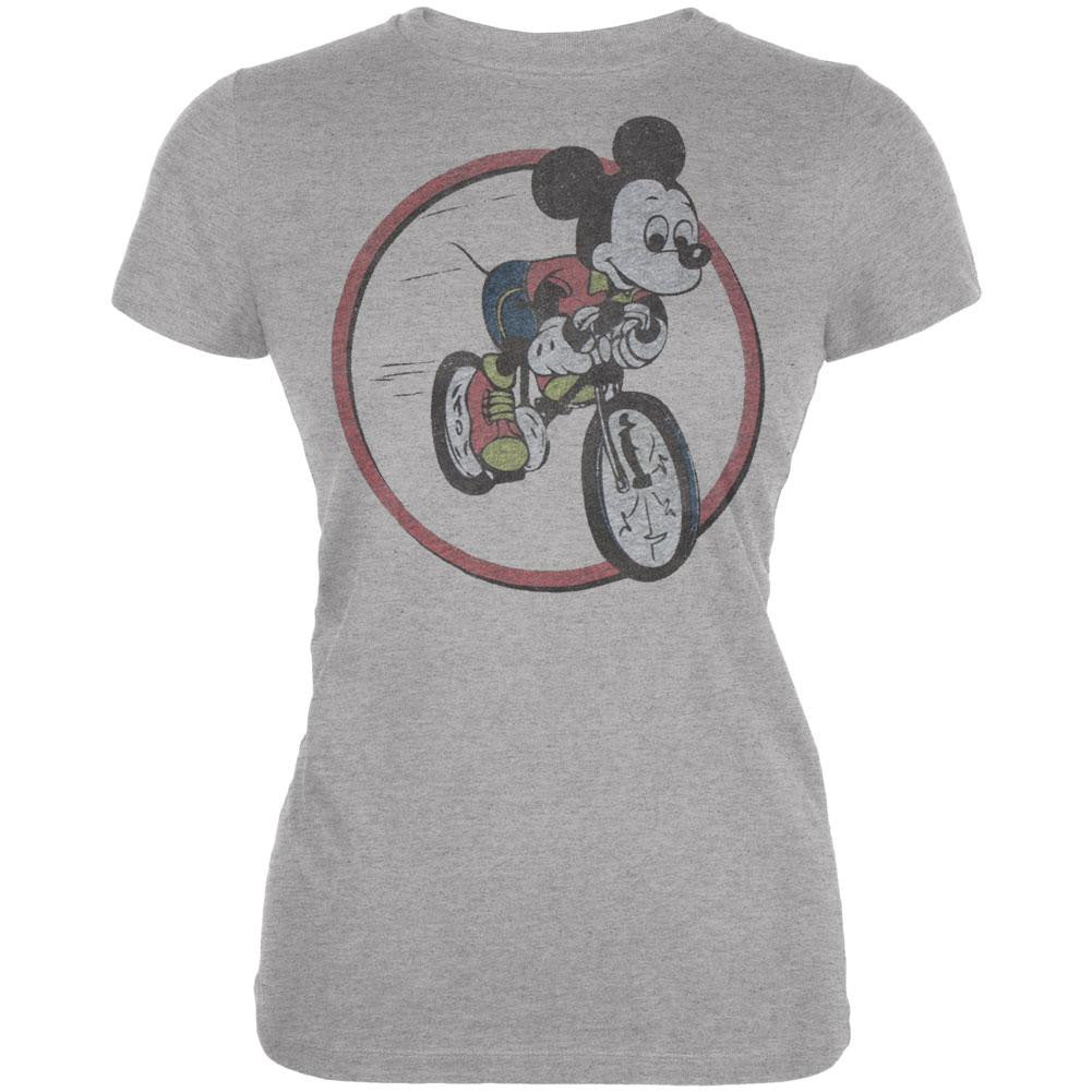 Mickey Mouse - Bike Juniors T-Shirt Juniors T-Shirts Mickey Mouse MD Grey 