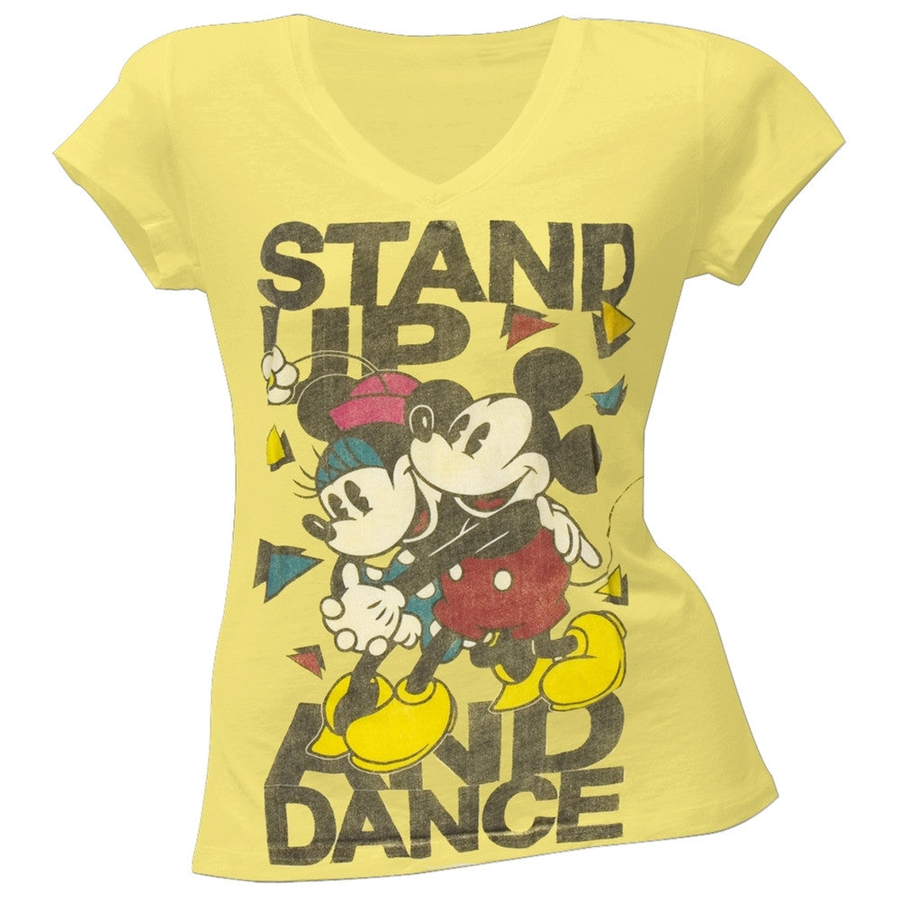 Mickey Mouse - Dance Dance Juniors  T-Shirt Juniors T-Shirts Mickey Mouse MD Yellow 