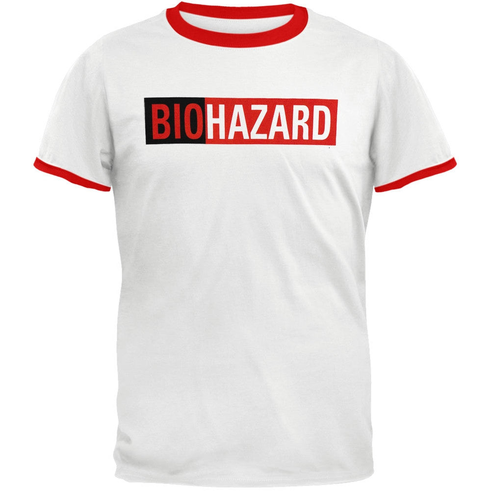 Biohazard - Eracism Ringer T-Shirt Men's T-Shirts Biohazard XL White 