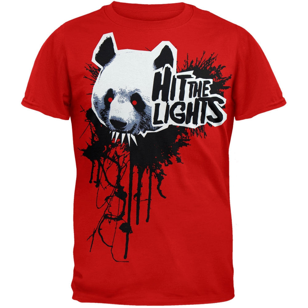 Hit The Lights - Panda Soft T-Shirt Men's T-Shirts Hit The Lights SM Red 