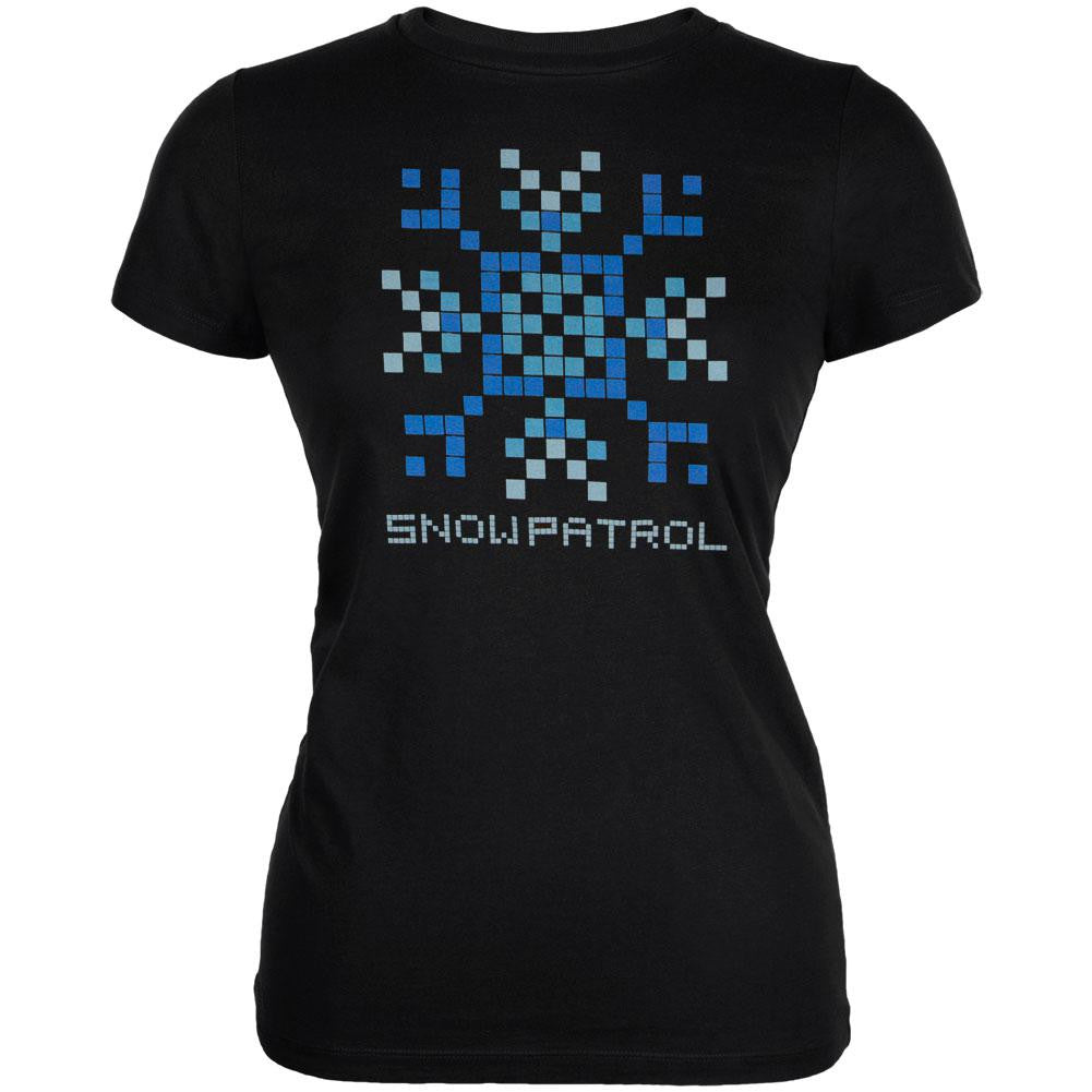 Snow Patrol - Digital Flake 07 Juniors T-Shirt Juniors T-Shirts Snow Patrol MD Black 