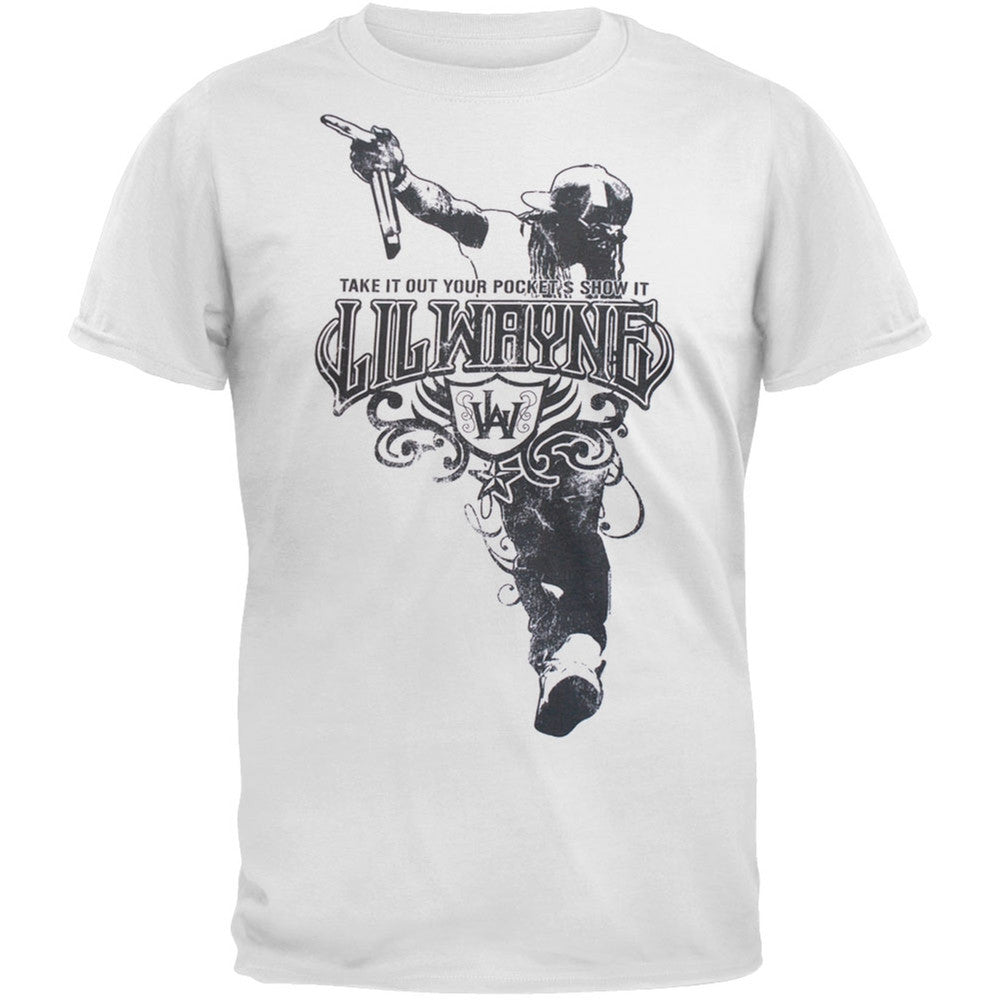 Lil Wayne - Show It White Adult T-Shirt Men's T-Shirts Lil Wayne SM White 