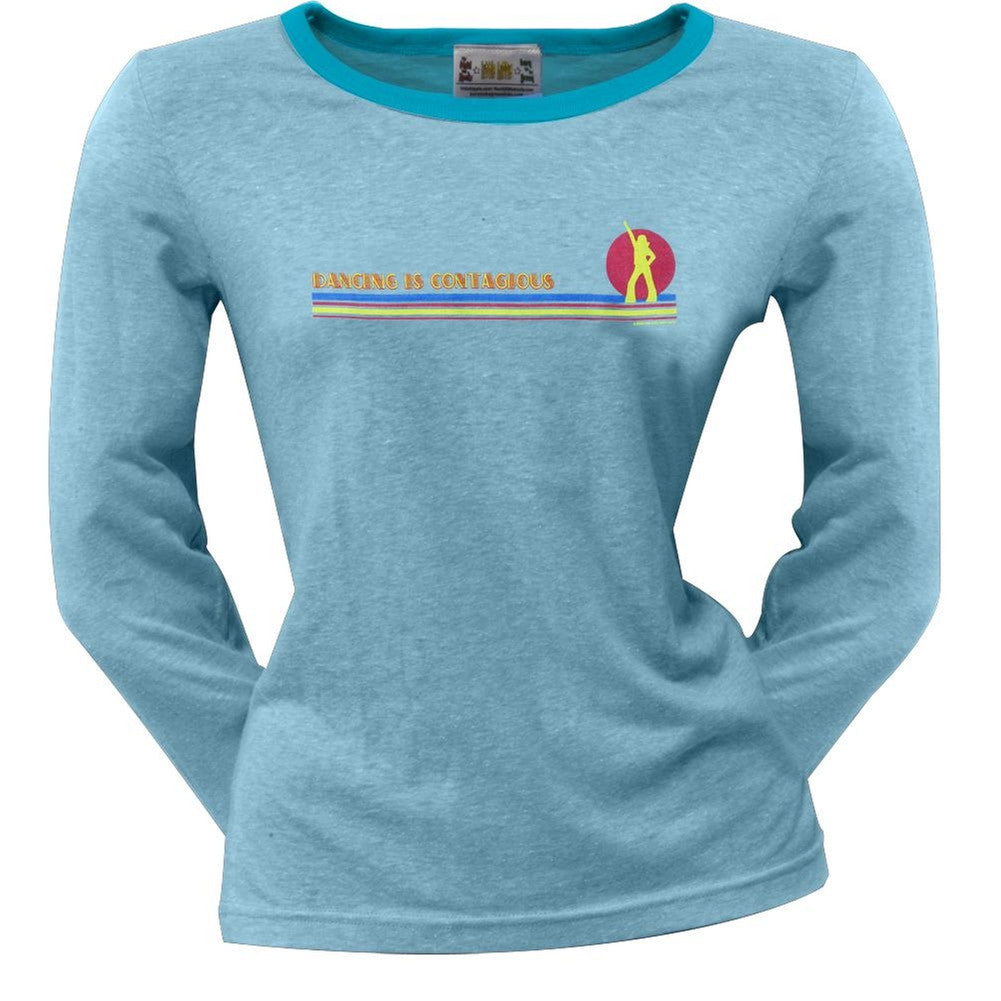 Little Hippie - Contagious Blue Juniors Long Sleeve T-Shirt Juniors Long Sleeves Little Hippie   