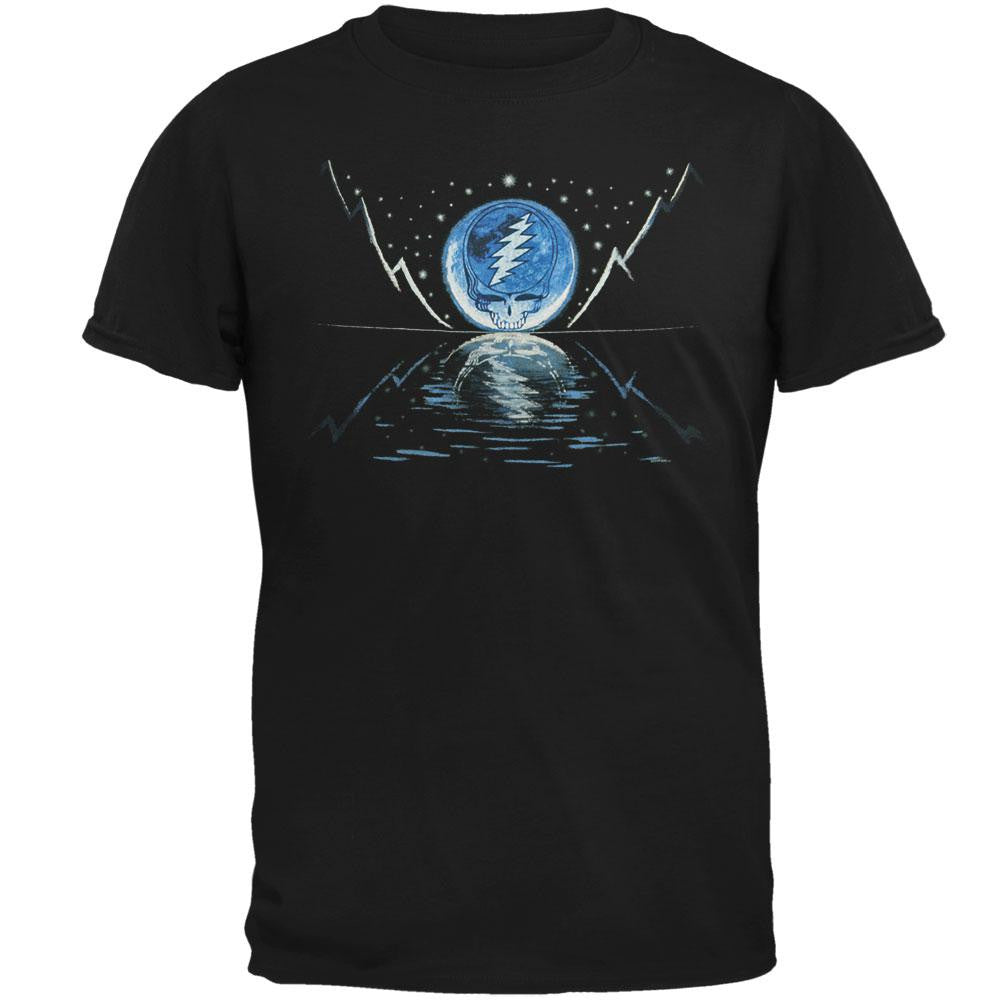 Grateful Dead - Blue Moon Black Adult T-Shirt Men's T-Shirts Grateful Dead MD Black 