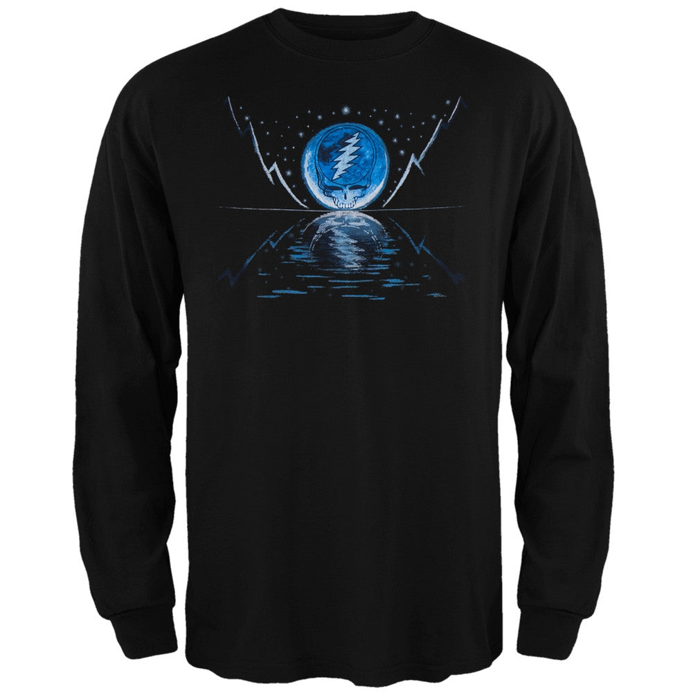 Grateful Dead - Blue Moon Black Youth Long Sleeve T-Shirt Youth Long Sleeves Grateful Dead MD Black 