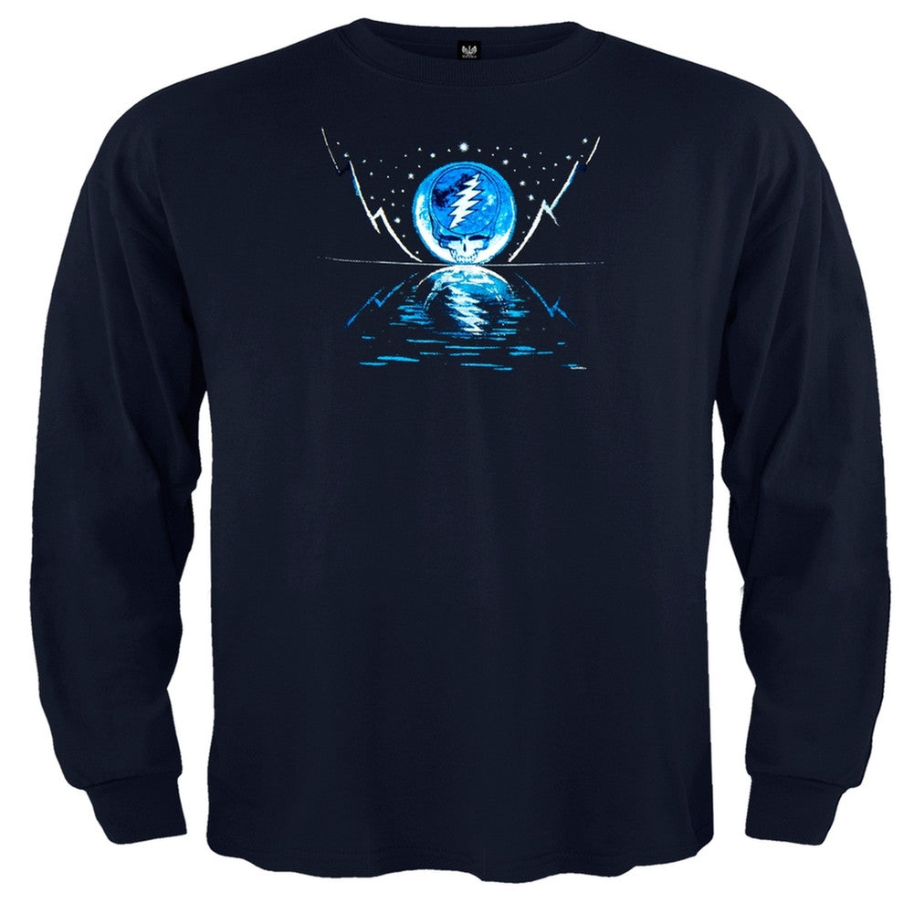 Grateful Dead - Blue Moon Navy Toddler Long Sleeve T-Shirt Toddler Long Sleeves Grateful Dead 2T Dark Blue 