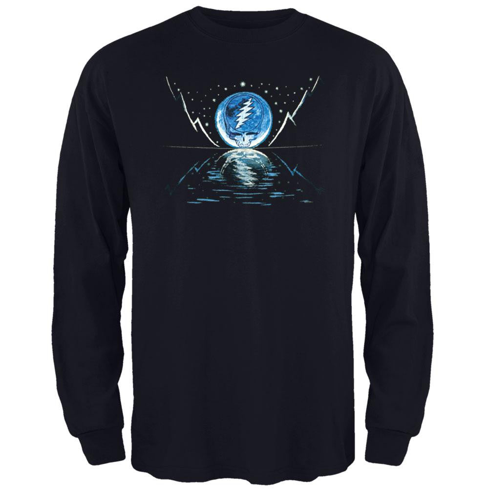 Grateful Dead - Blue Moon Navy Youth Long Sleeve T-Shirt Youth Long Sleeves Grateful Dead SM Blue