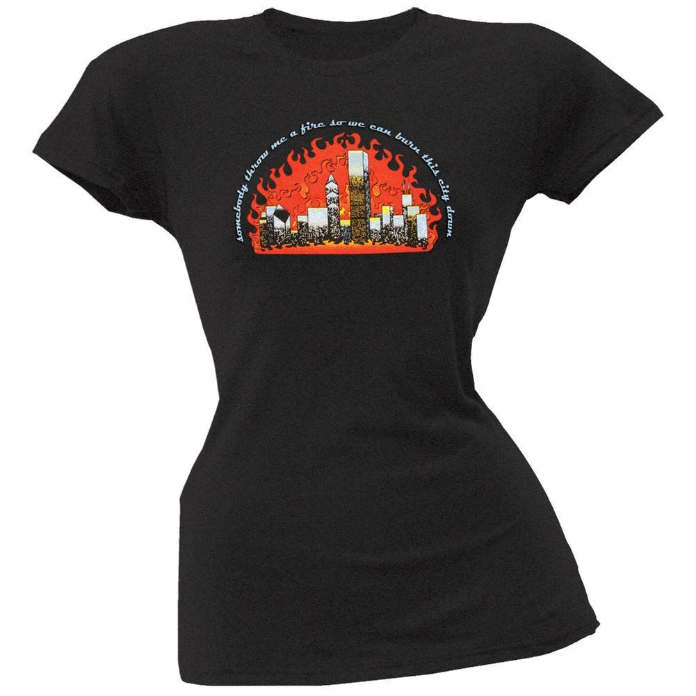 Little Hippie - City Of Fire Juniors T-Shirt Juniors T-Shirts Little Hippie   