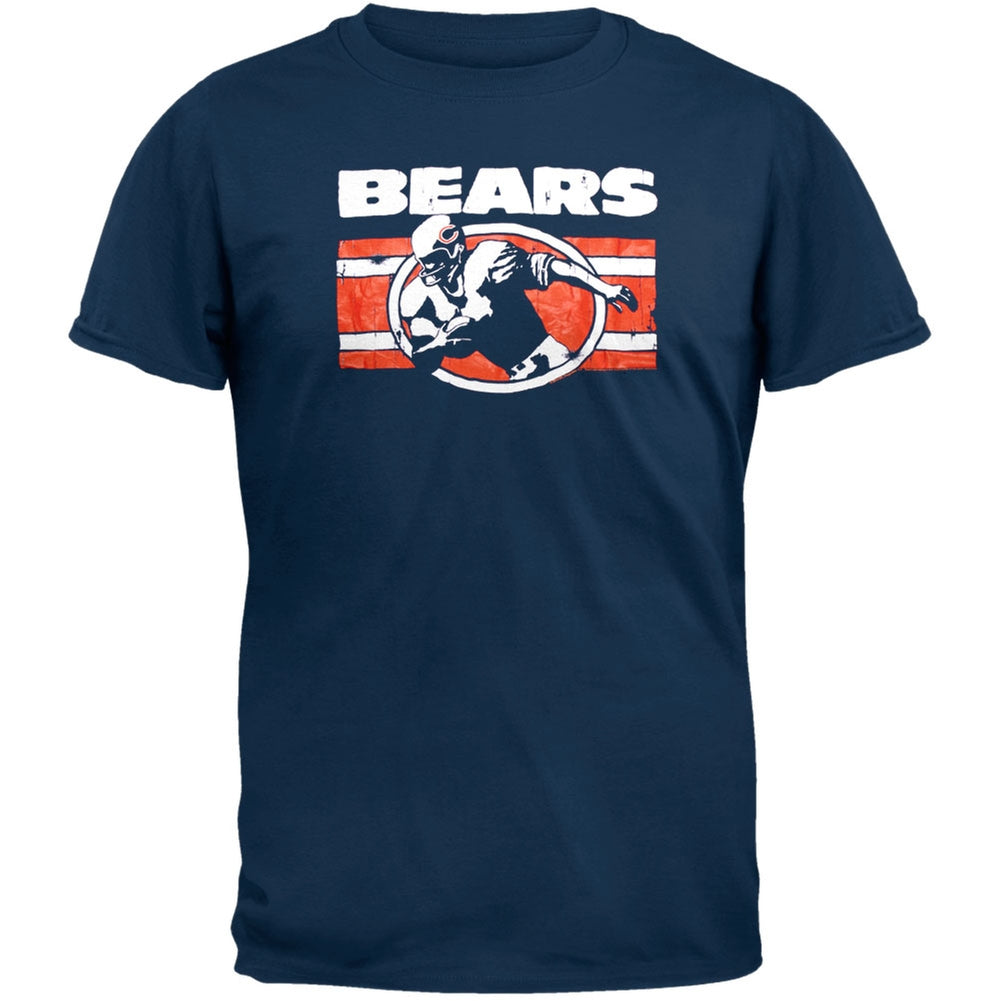 Chicago Bears - Action Crackle Soft T-Shirt Men's T-Shirts Chicago Bears LG Blue 