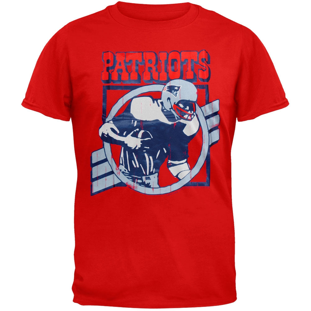 New England Patriots - Action Crackle Soft T-Shirt Men's T-Shirts New England Patriots LG Red 