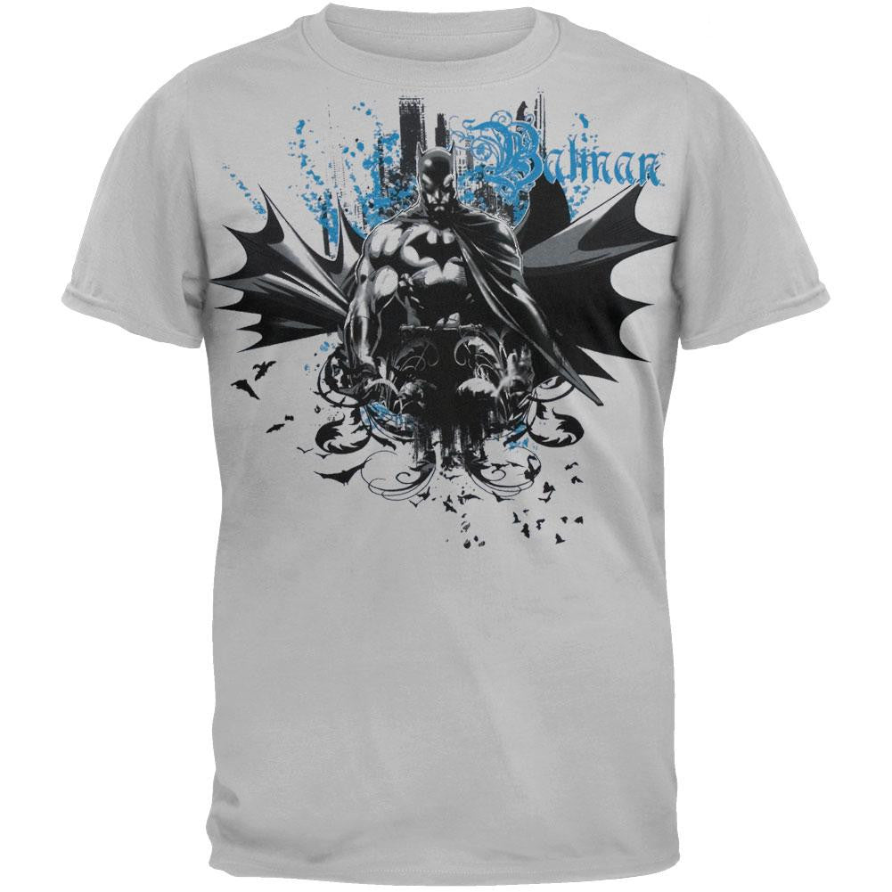 Batman - Dark Knight Youth T-Shirt Youth T-Shirts Batman SM Grey 