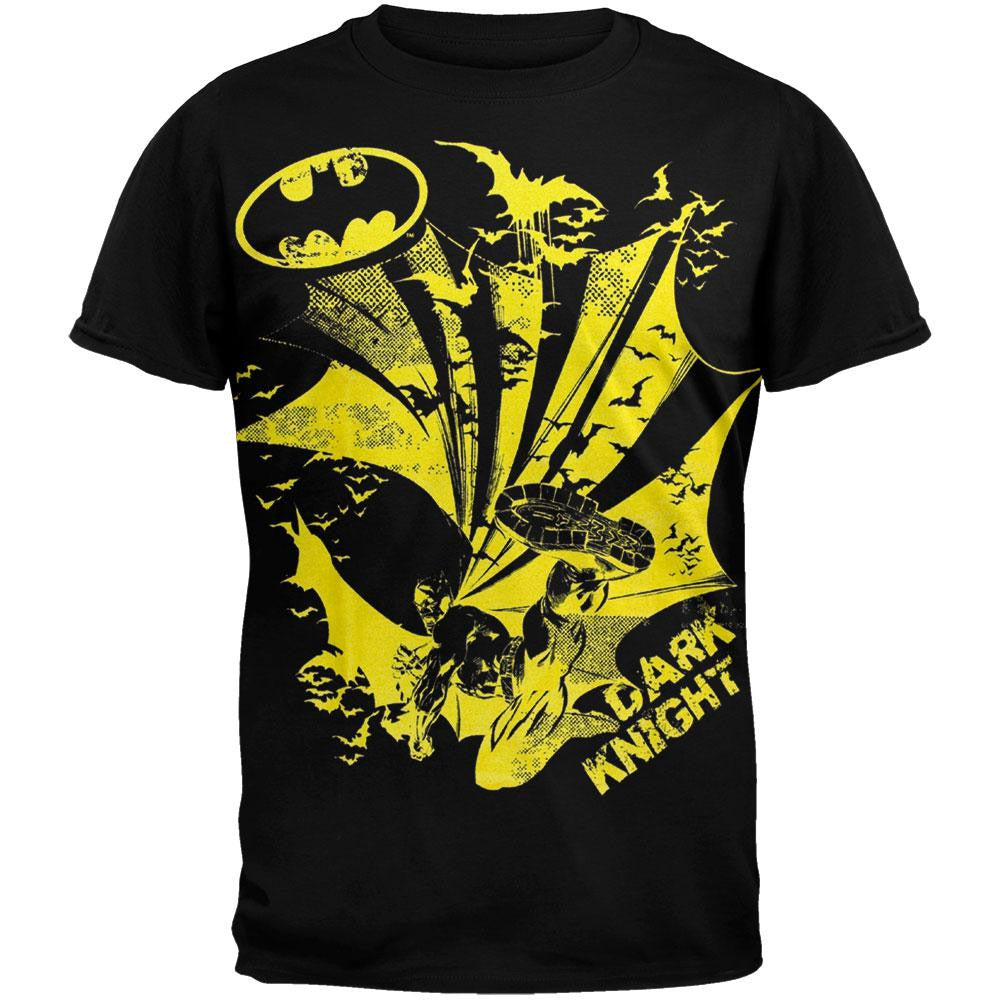 Batman - Dark Knight Kick Youth T-Shirt Youth T-Shirts Batman XL Black