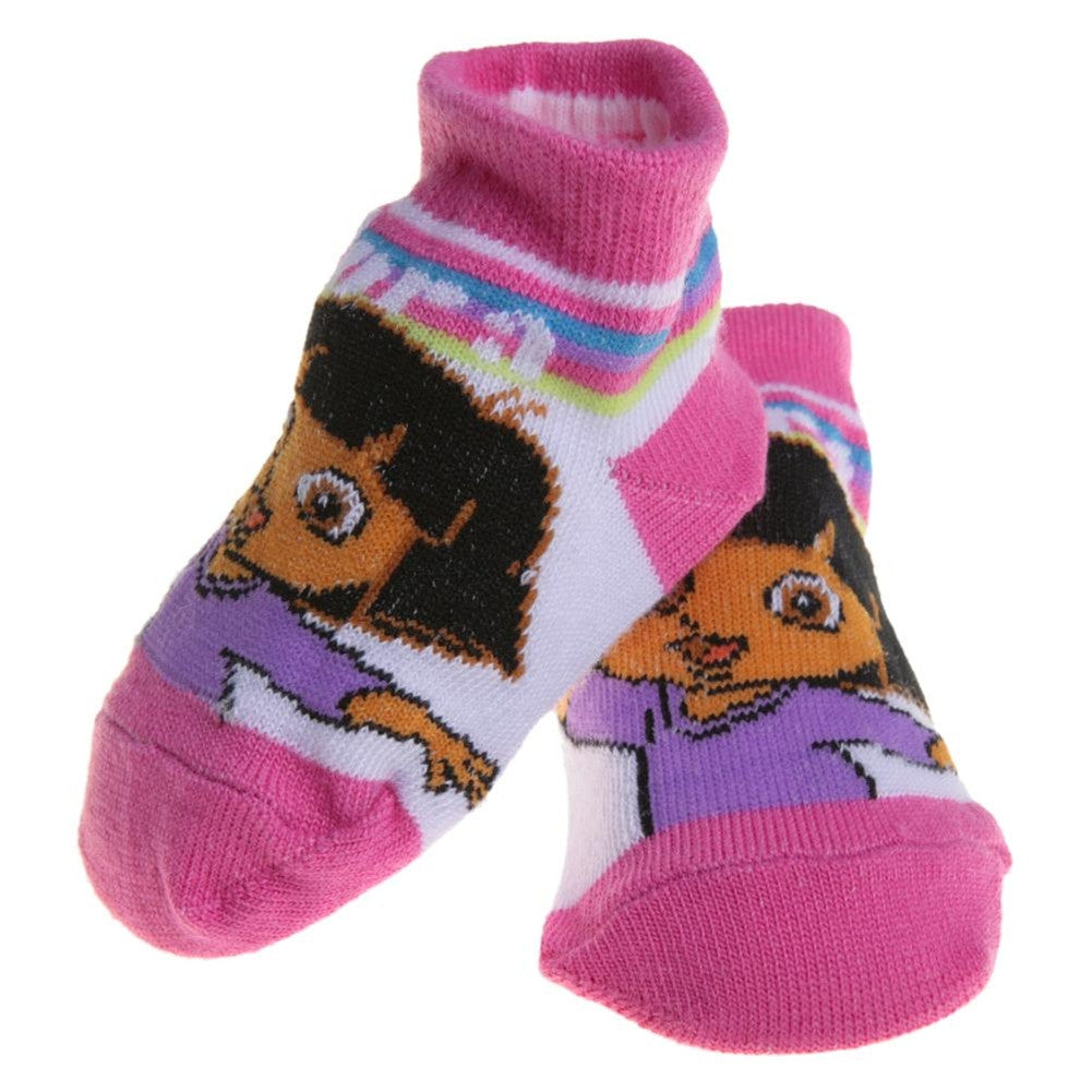 Dora The Explorer - Bright Pink Baby Socks Infant Socks Dora The Explorer 0-6M Pink 