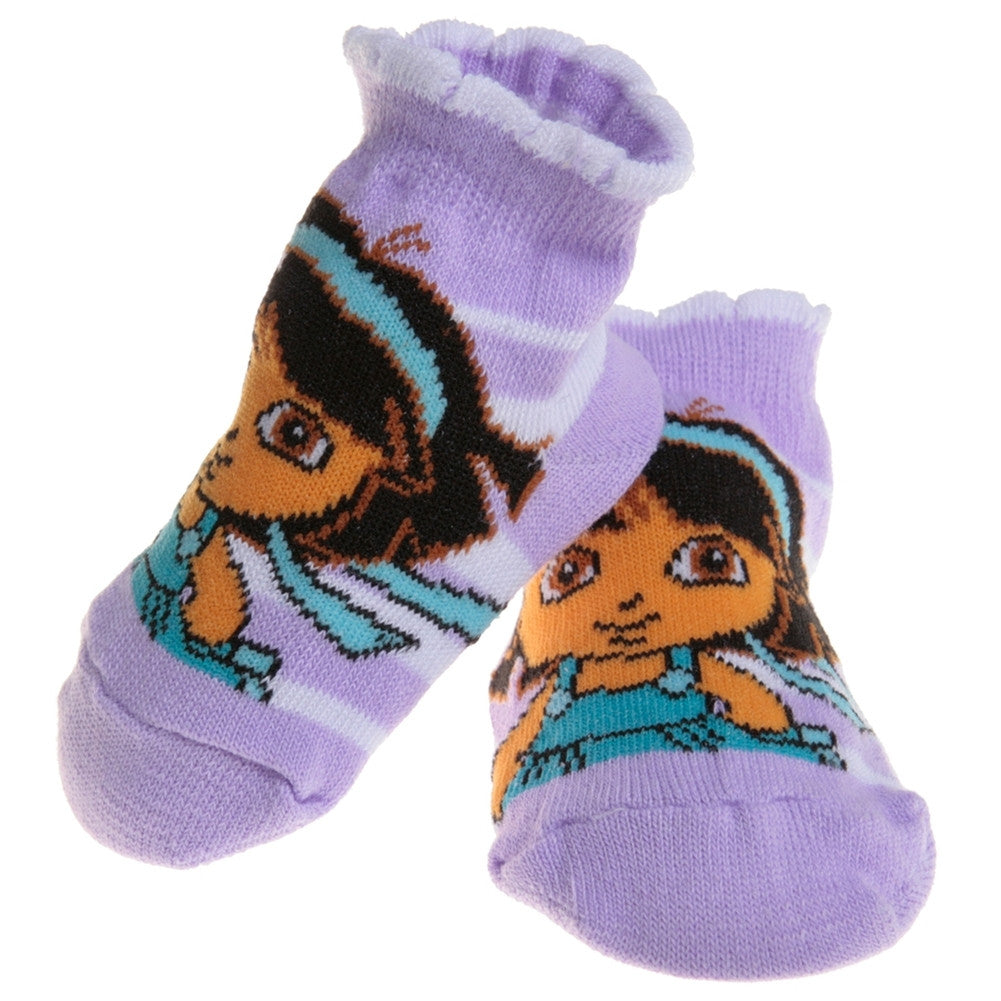 Dora The Explorer Purple Baby Socks Old Glory