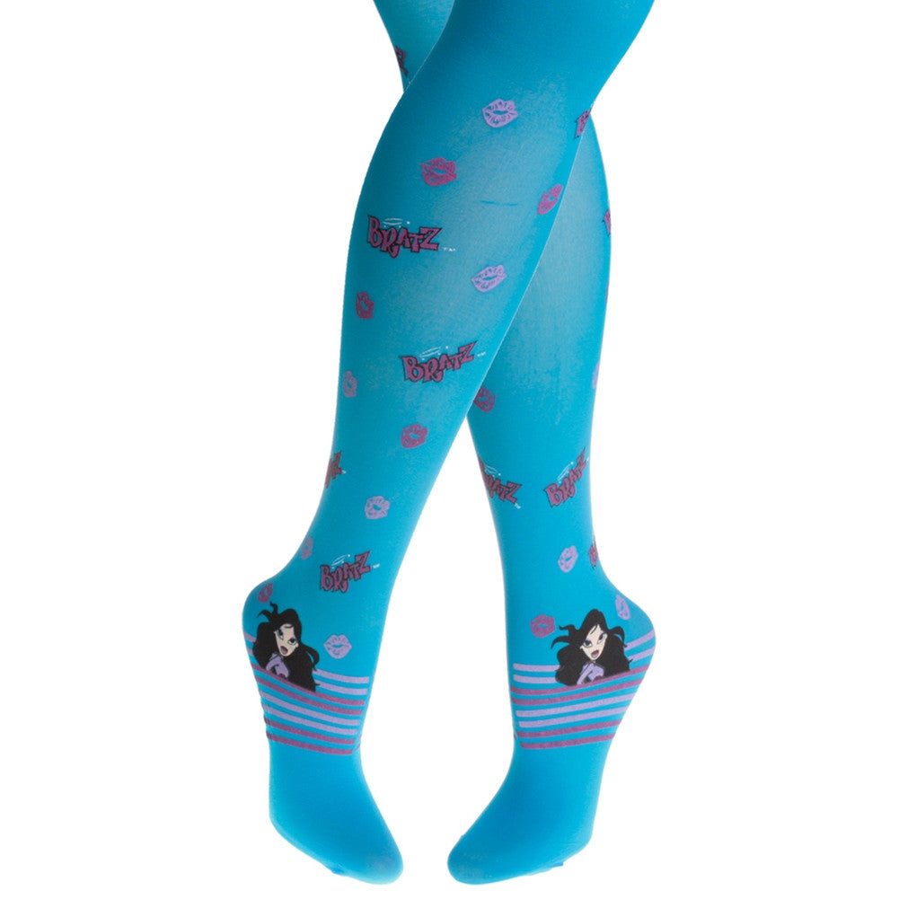 Bratz - Kisses Blue Girls Fashion Tights Youth Tights Bratz 10 Blue 