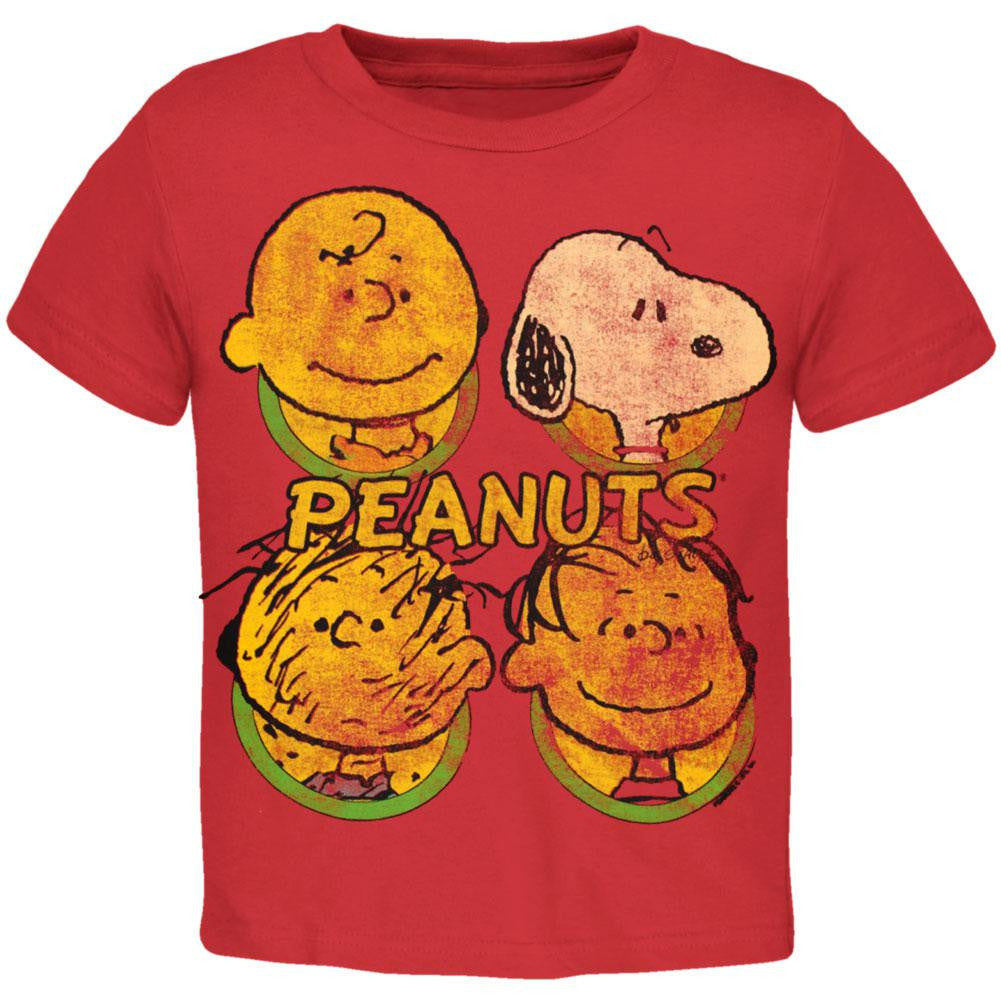 Peanuts - Heads Toddler T-Shirt Toddler T-Shirts Peanuts 4T Red 